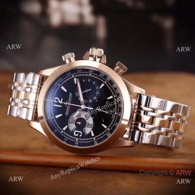 Buy Replica Jaeger LeCoultre Black Chronograph Dial Watch
